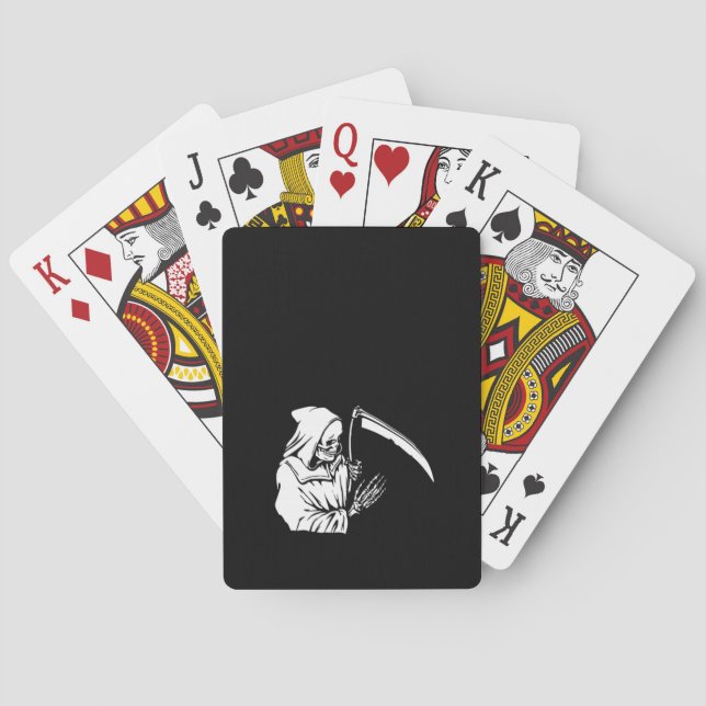 Der grimmige Sensenmann oder der Tod Spielkarten (Rückseite)