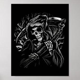 Der grimmige Sensenmann Skull Death Scythe Dead Go Poster