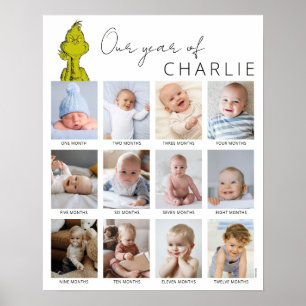 Der Grinch Baby's erstes Jahr Foto-Collage Poster