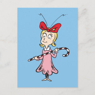 Der Grinch Cindy-Lou Who - Hält einen Zuckerstoc Postkarte