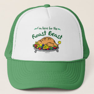 Der Grinch Ich bin hier wegen des Braten-Monster Truckerkappe