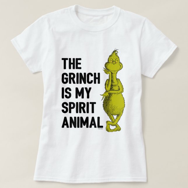 Der Grinch ist mein Spirit Animal T - Shirt (Design vorne)