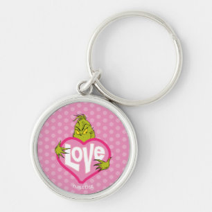 Der Grinch   Liebe Rosa Herz Schlüsselanhänger