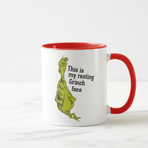 Der Grinch   Lustiges Grinch-Gesicht in Ruhe Tasse