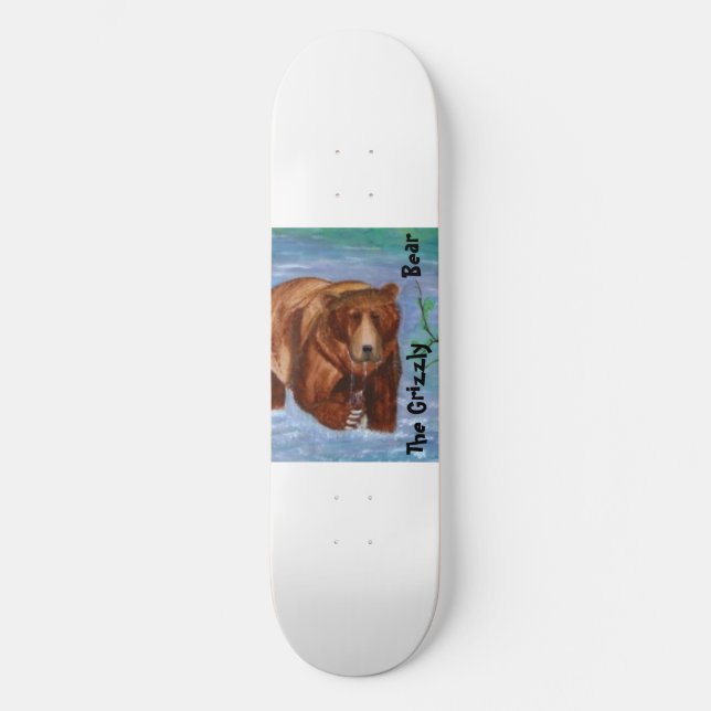 Der Grizzly, Bärn-Skatebrett Skateboard (Vorderseite)