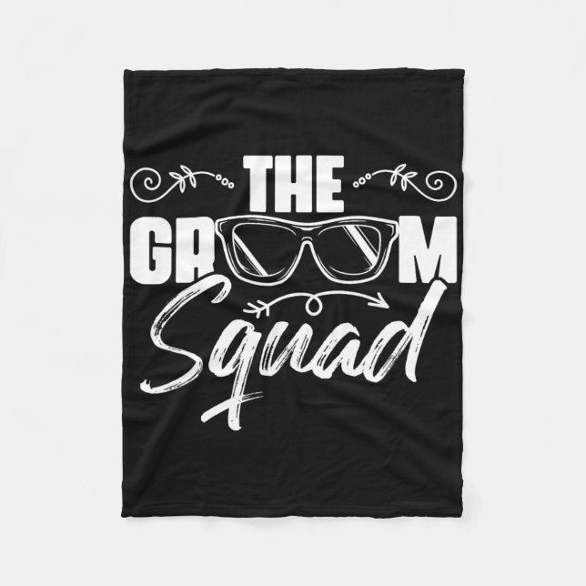 Der Groom Squad Sungles Wedding Bachelor Party Gro Fleecedecke (Vorderseite)