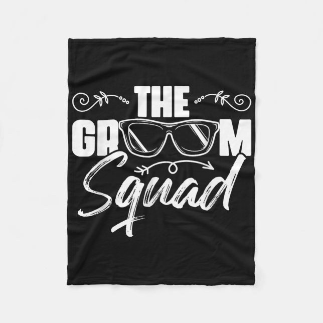 Der Groom Squad Sungles Wedding Bachelor Party Gro Fleecedecke (Vorderseite)