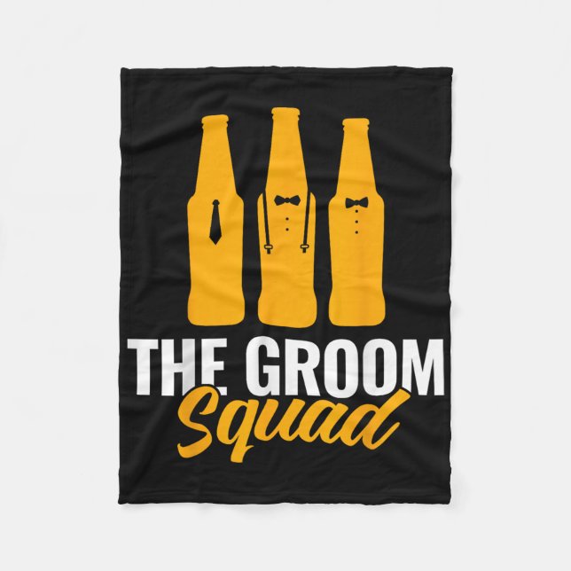 Der Groom Squad Sungles Wedding Bachelor Party Gro Fleecedecke (Vorderseite)