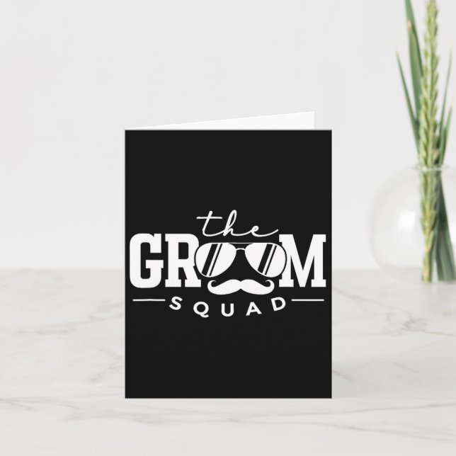 Der Groom Squad Sungles Wedding Bachelor Party Gro Karte (Vorderseite)