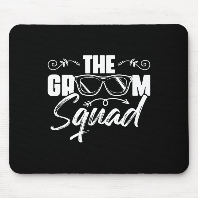 Der Groom Squad Sungles Wedding Bachelor Party Gro Mousepad (Vorne)