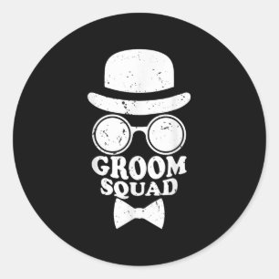 Der Groomplatz Hochzeiten Trauzeugen Hochzeit und Runder Aufkleber