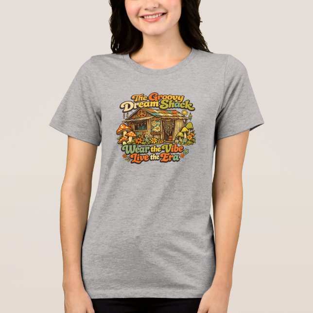 Der Groovy Dream Shack Tri-Blend Shirt (Vorderseite)