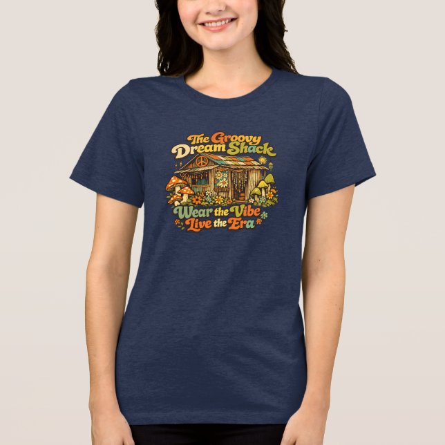 Der Groovy Dream Shack Tri-Blend Shirt (Vorderseite)