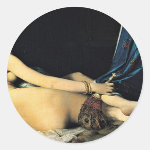 Der großartige Odalisque, Français Lagroßer Runder Aufkleber