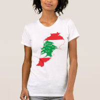 Der GROSSDRUCK Libanon-Flaggen-Karte