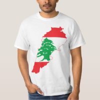 Der GROSSDRUCK Libanon-Flaggen-Karte