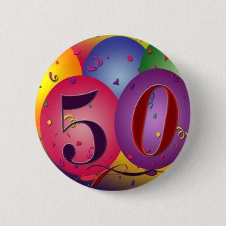 Der große 50-Geburtstags-Knopf Button