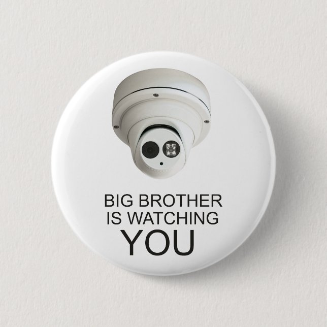Der große Bruder beobachtet dich Button (Vorderseite)