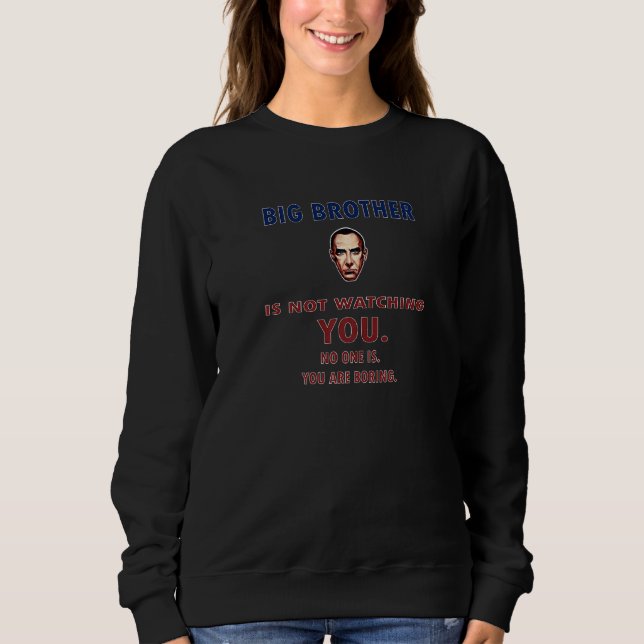 Der große Bruder sieht dir nicht zu, niemand ist d Sweatshirt (Vorderseite)