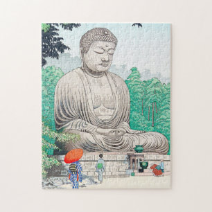 Der große Buddha in Kamakura Fujishima Takeji art Puzzle