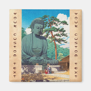 Der große Buddha in Kamakura Hasui Kawase hanga Magnet