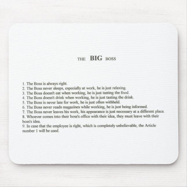Der große Chef Mousepad (Vorne)