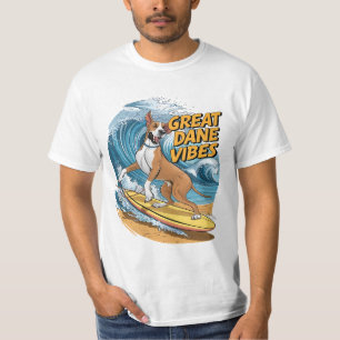 Der große Dane-Pooch zum Surfen T-Shirt