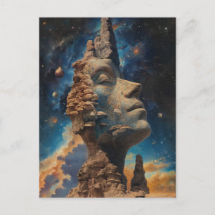 Der große Denker der Universum-Fantasiekunst Postkarte