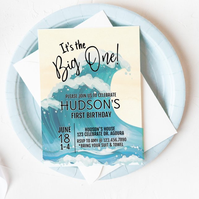 Der Große, der Geburtstag surft, Surf ist auf, Einladung (Von Creator hochgeladen)