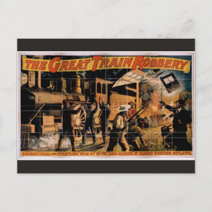 Der große Eisenbahnraub Vintage Theater Postkarte