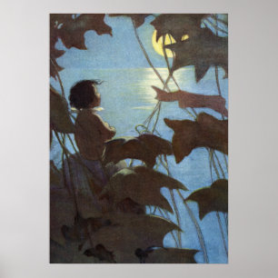 Der große gelbe Mond von Jessie Willcox Smith Poster