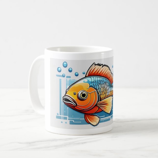 Der große Goldfisch Kaffeetasse (Vorderseite Links)