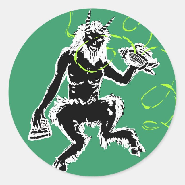 Der große Gott Pan Runder Aufkleber (Vorderseite)