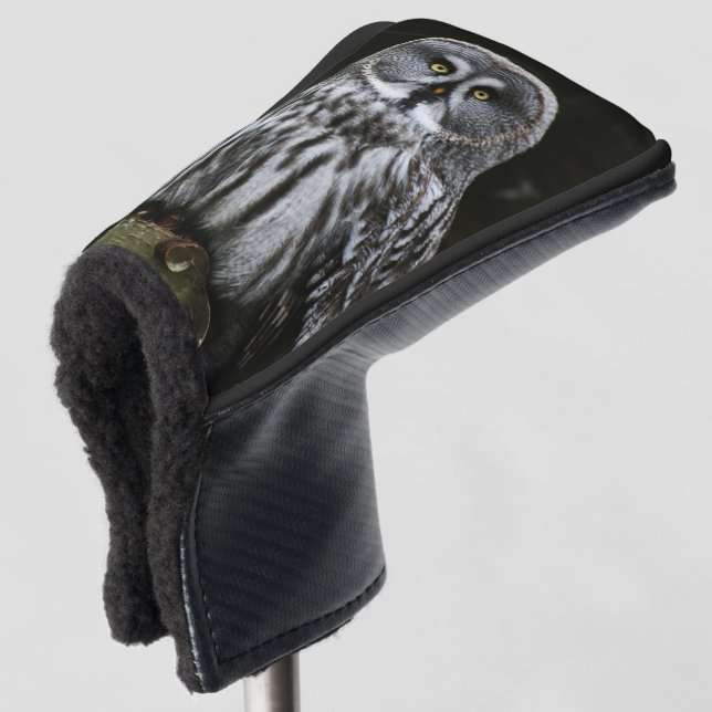 Der große graue Owl-Kanal Golf Headcover (3/4 Vorderseite)