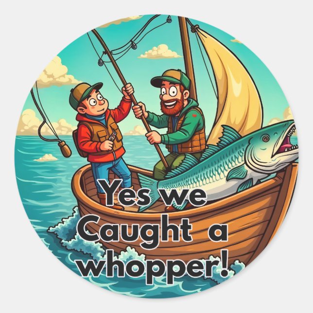 Der große Haken Runder Aufkleber (Vorderseite)