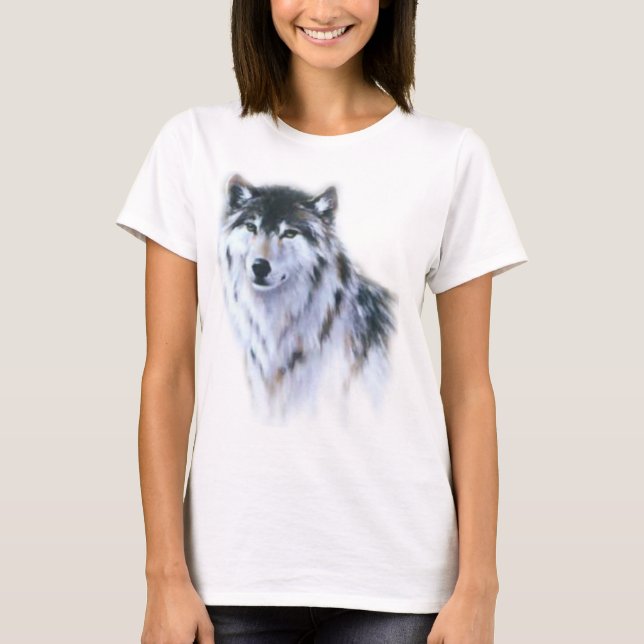 Der große heftige Wolf in allem Ruhm T-Shirt (Vorderseite)
