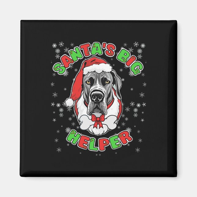Der große Helfer des Weihnachtsmanns, Großer Däne, Magnet (Vorne)