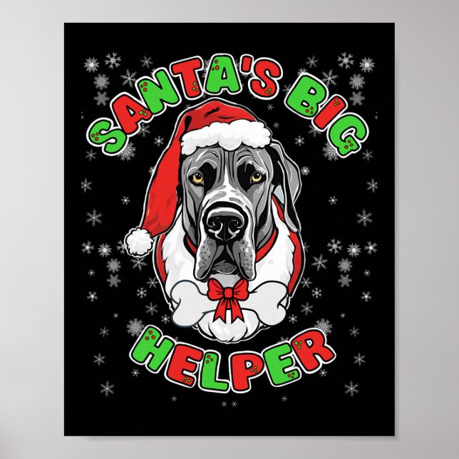 Der große Helfer des Weihnachtsmanns, Großer Däne, Poster (Vorne)