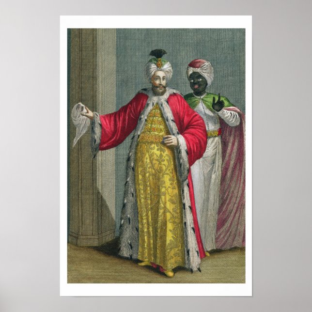 Der Große Herr, in seiner Seraglio mit der Kislar  Poster (Vorne)