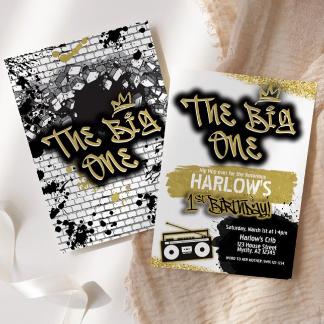 Der große Hip Hop 1. Geburtstag Einladung (Von Creator hochgeladen)