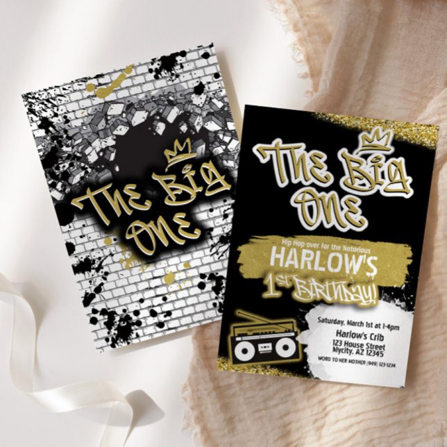 Der große Hip Hop 1. Geburtstag Einladung (Von Creator hochgeladen)