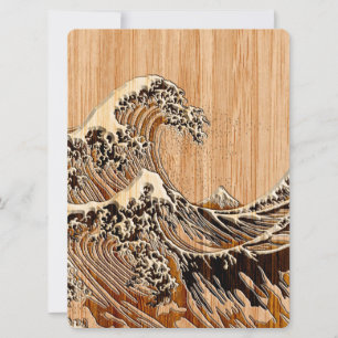 Der große Hokusai Wave Bamboo-Holzstil