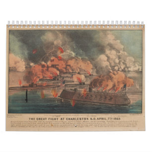 Der große Kampf in Charleston 1863 ziviler Krieg Kalender