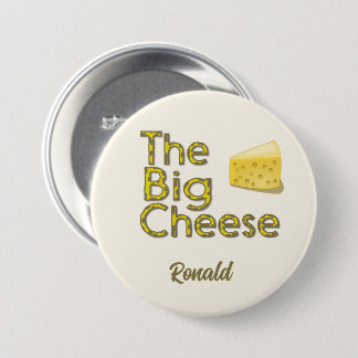Der große Käse, der mit Namen Personalisiert ist Button
