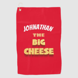 Der große Käseboss-Cartoon Golfhandtuch