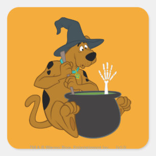 Der große Kessel Scooby-Doo Hexe Quadratischer Aufkleber