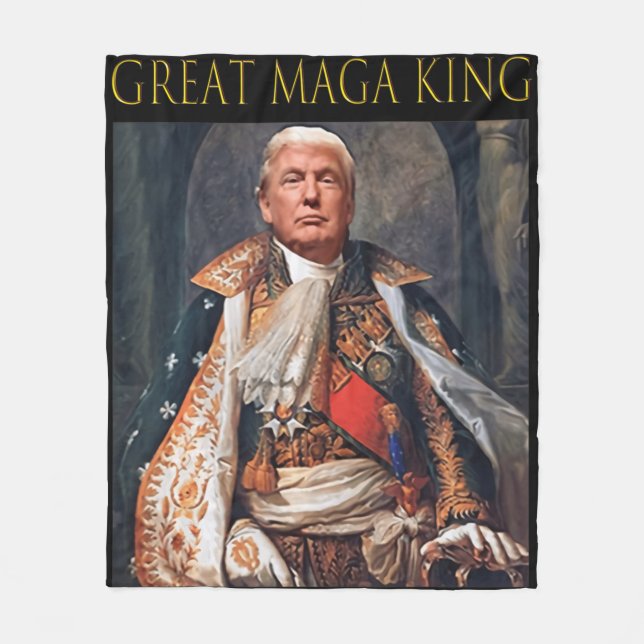Der große Maga King Spaß Trump Ultra Maga King  Fleecedecke (Vorderseite)