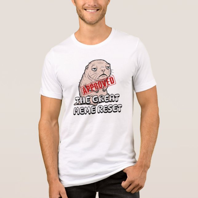 Der große Meme-Reset Langweilige Nacktmullratte Tri-Blend Shirt (Vorderseite)
