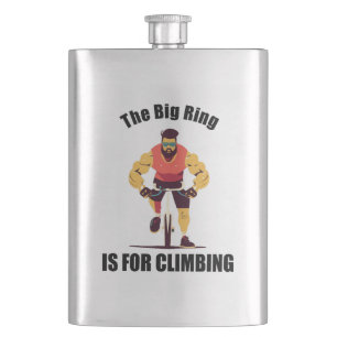 Der große Ring ist für das Klettern mit dem Rad Flachmann