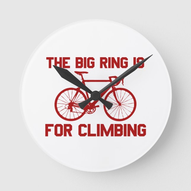 Der große Ring ist für das Klettern Runde Wanduhr (Vorderseite)